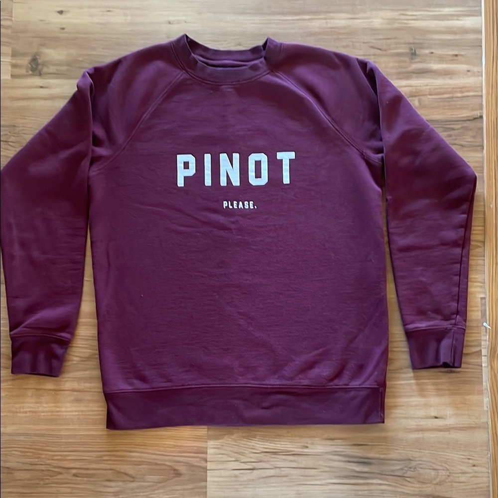 Pinot Please Burgundy Sweater